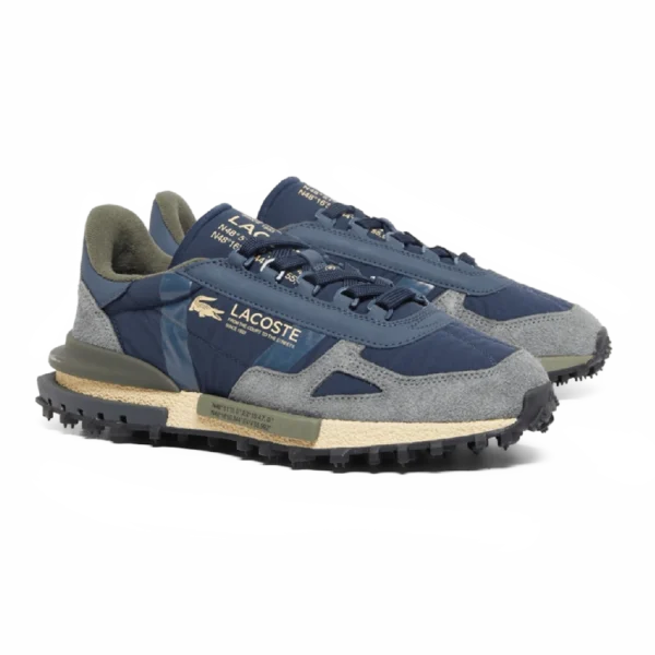 ⁦Lacoste Elite Active Leather Sneakers Navy Khaki⁩ – תמונה ⁦2⁩