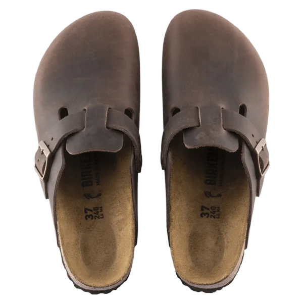 ⁦Birkenstock Boston Oiled Leather Clogs Habana⁩ – תמונה ⁦3⁩