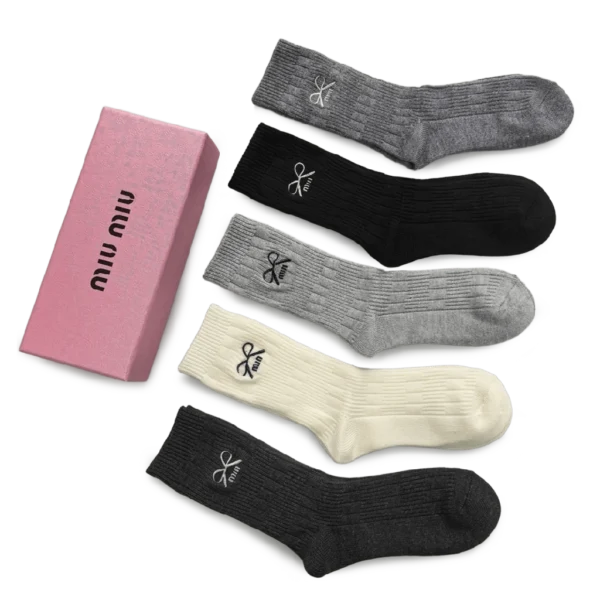 ⁦Miu Miu Long Socks Pack Basic Colors (5 Pairs)⁩ – תמונה ⁦2⁩