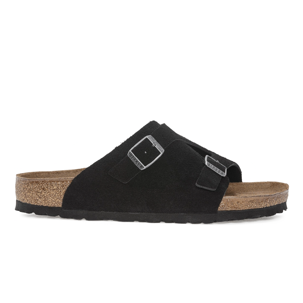 1-Birkenstock Zürich Suede Leather Sandals Black Birkenstock Zürich Suede Leather Sandals Black – תמונה 1