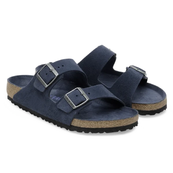 ⁦Birkenstock Arizona Soft Footbed Suede Leather Sandals New Navy Tonal⁩ – תמונה ⁦2⁩