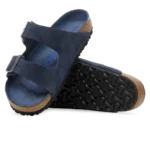 ⁦Birkenstock Arizona Soft Footbed Suede Leather Sandals New Navy Tonal⁩ – תמונה ⁦4⁩