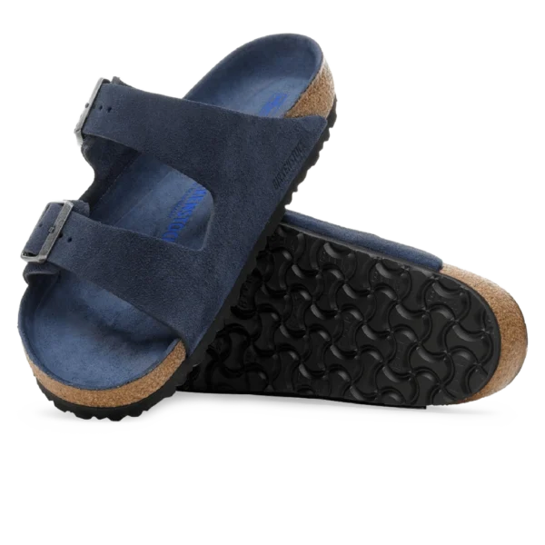 ⁦Birkenstock Arizona Soft Footbed Suede Leather Sandals New Navy Tonal⁩ – תמונה ⁦4⁩